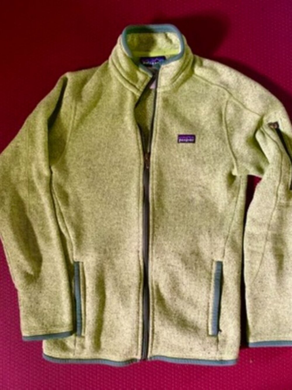 Patagonia Womens Better Sweater Full Zip Fleece Jacket Size Small Spring Green